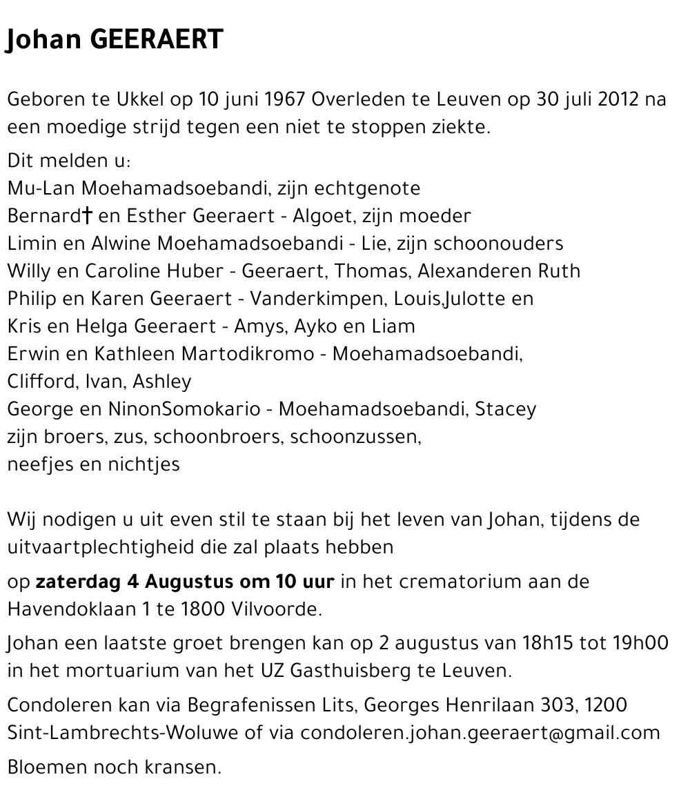 Johan GEERAERT