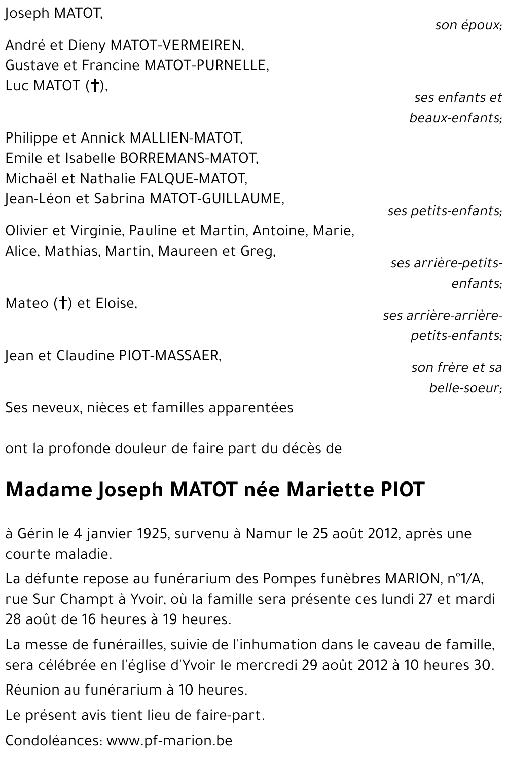 Joseph MATOT