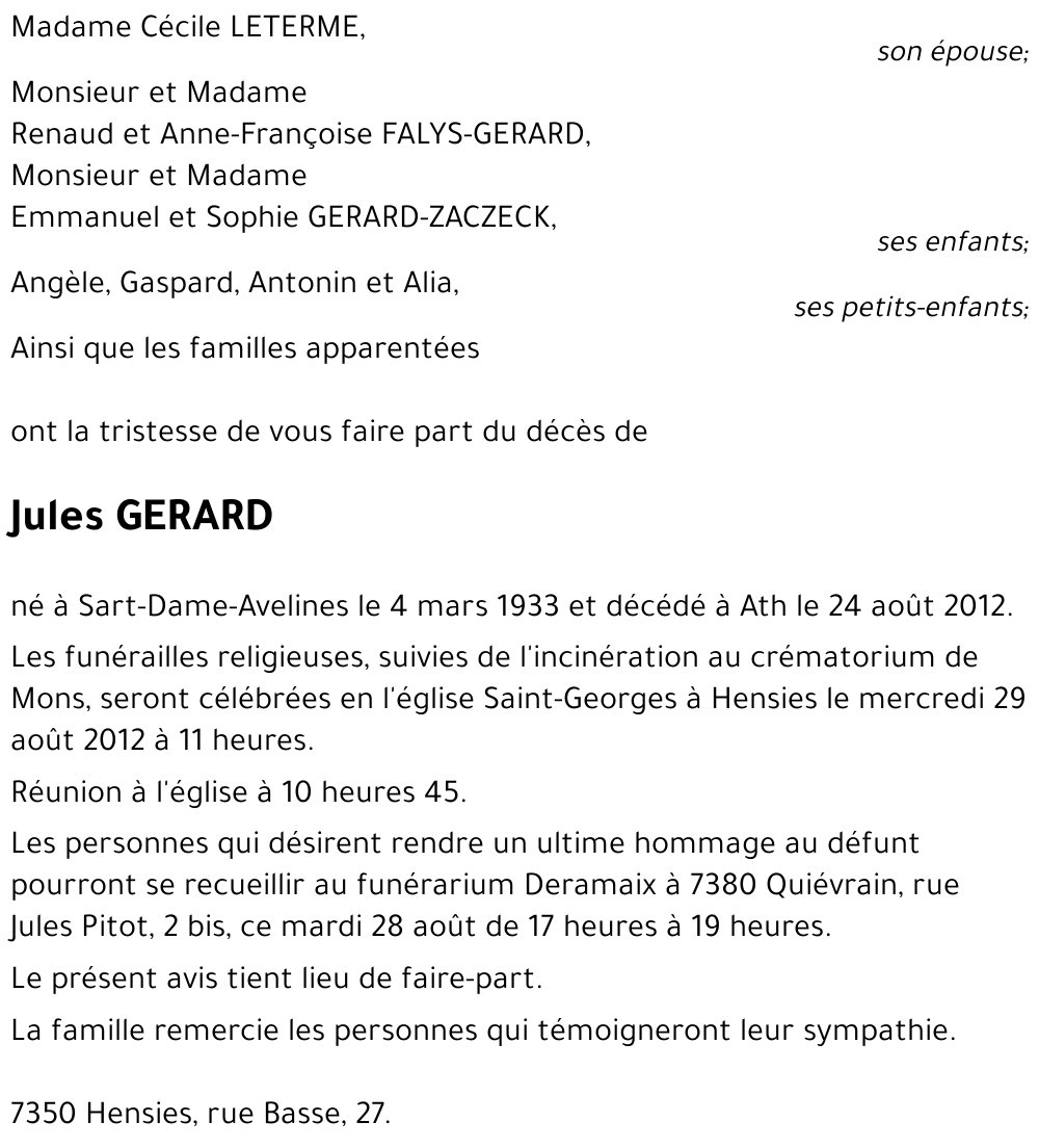Jules GERARD