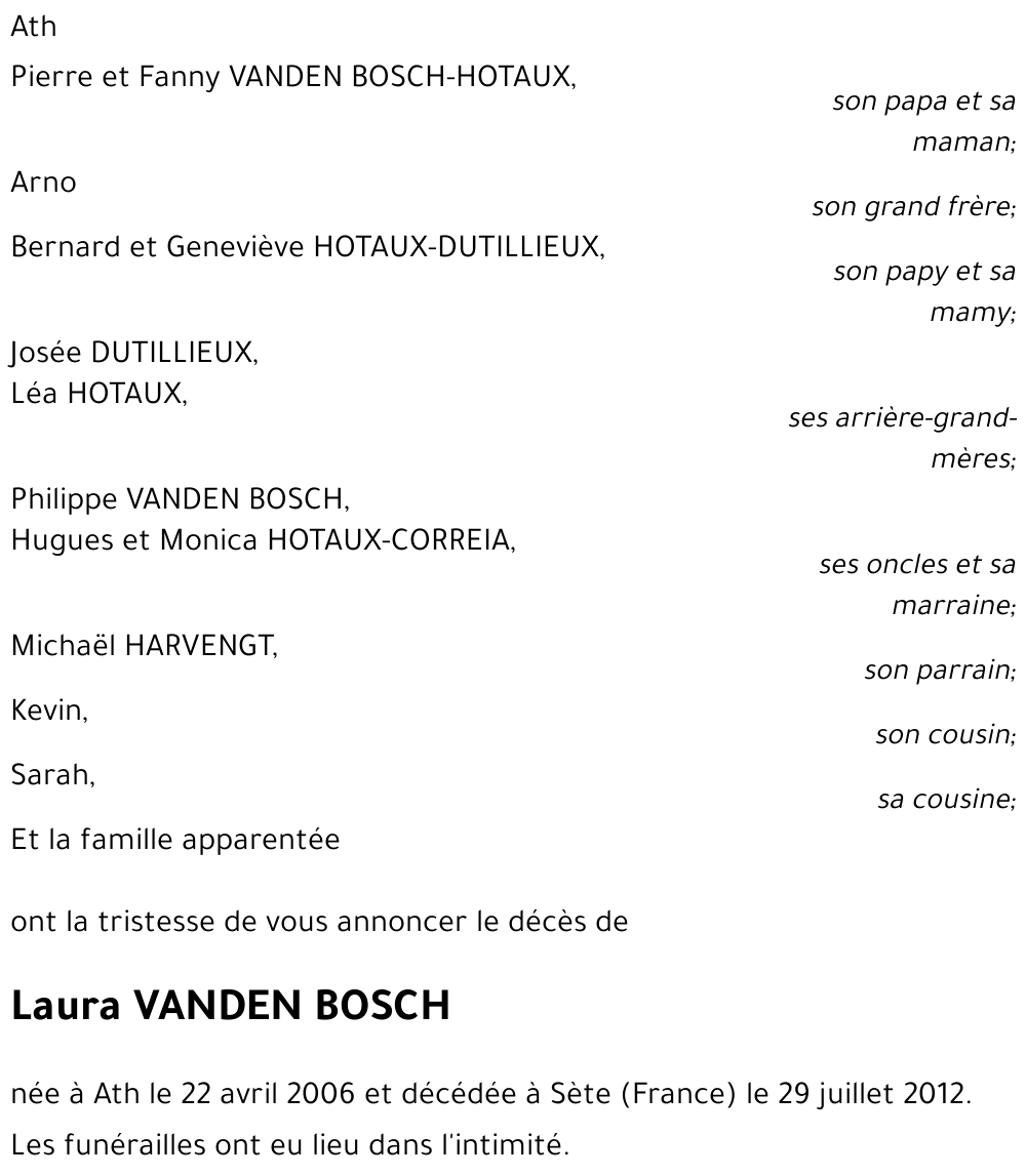 Laura VANDEN BOSCH