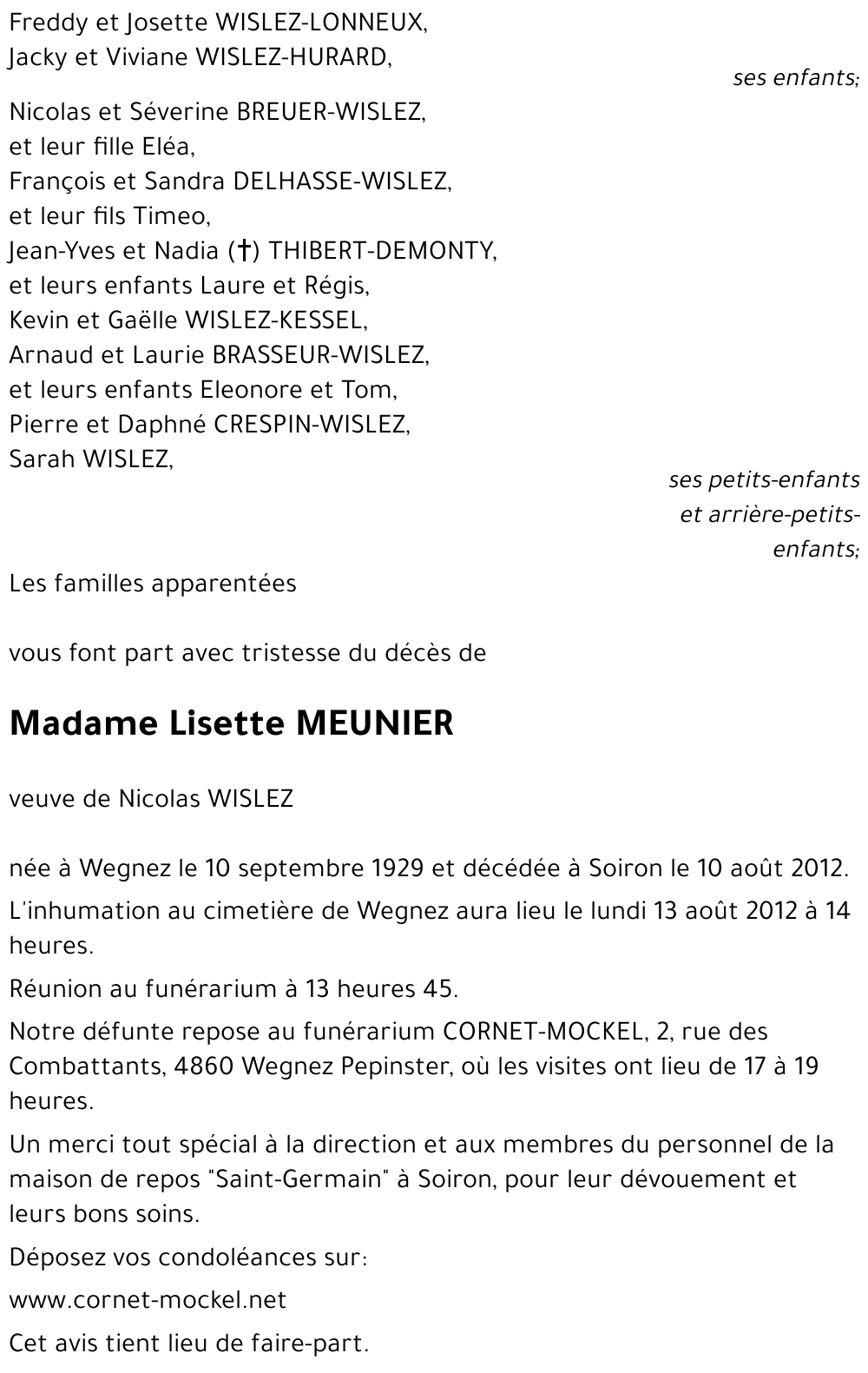 Lisette MEUNIER