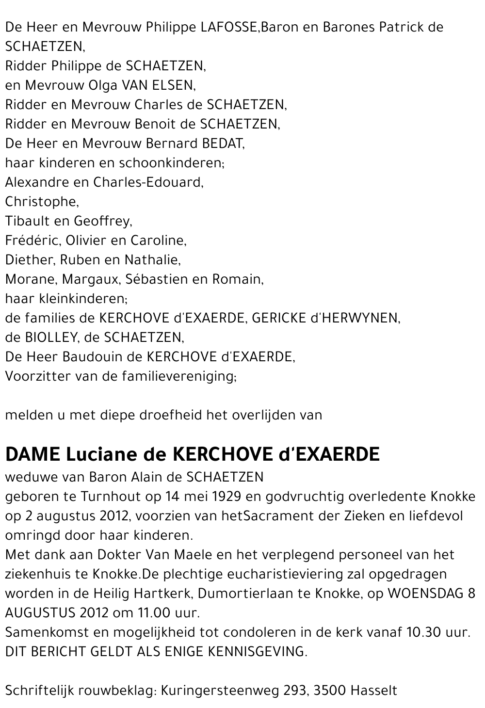 Luciane de Kerchove d'Exaerde