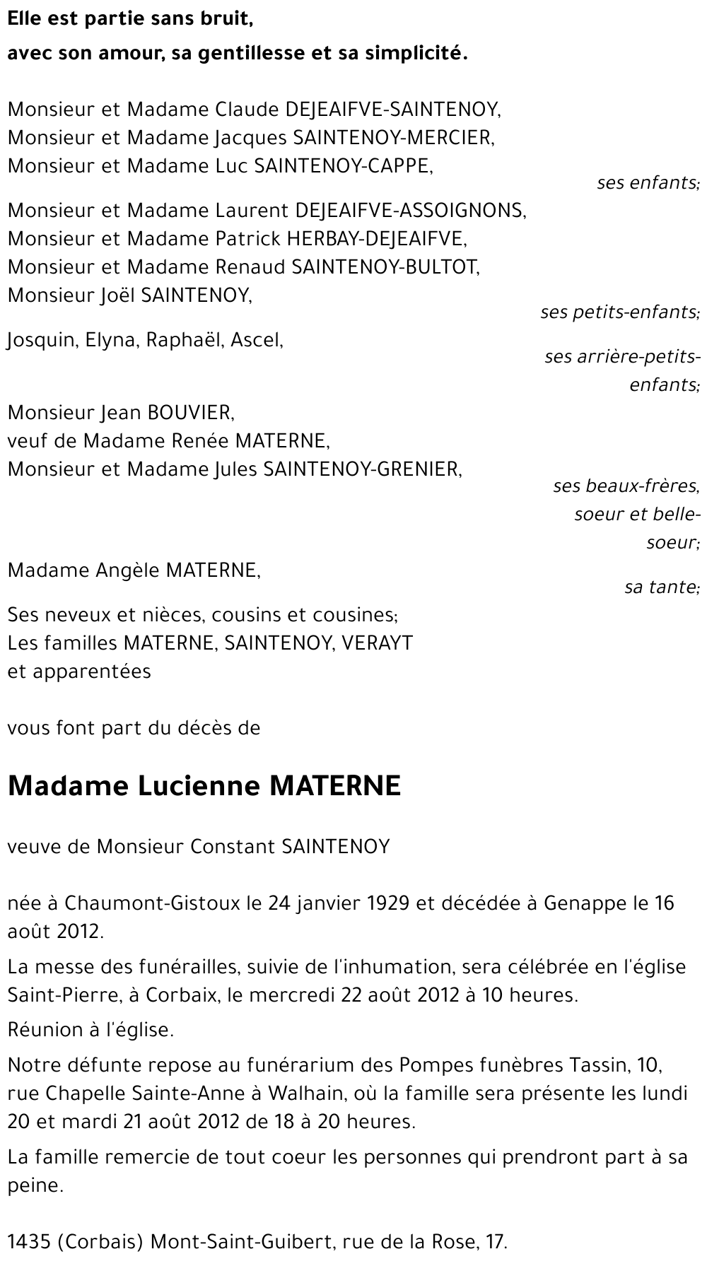 Lucienne MATERNE