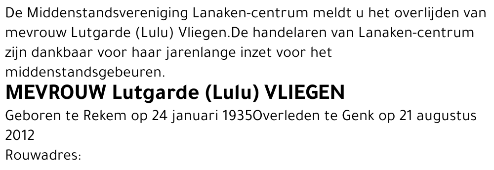 Lutgarde Vliegen