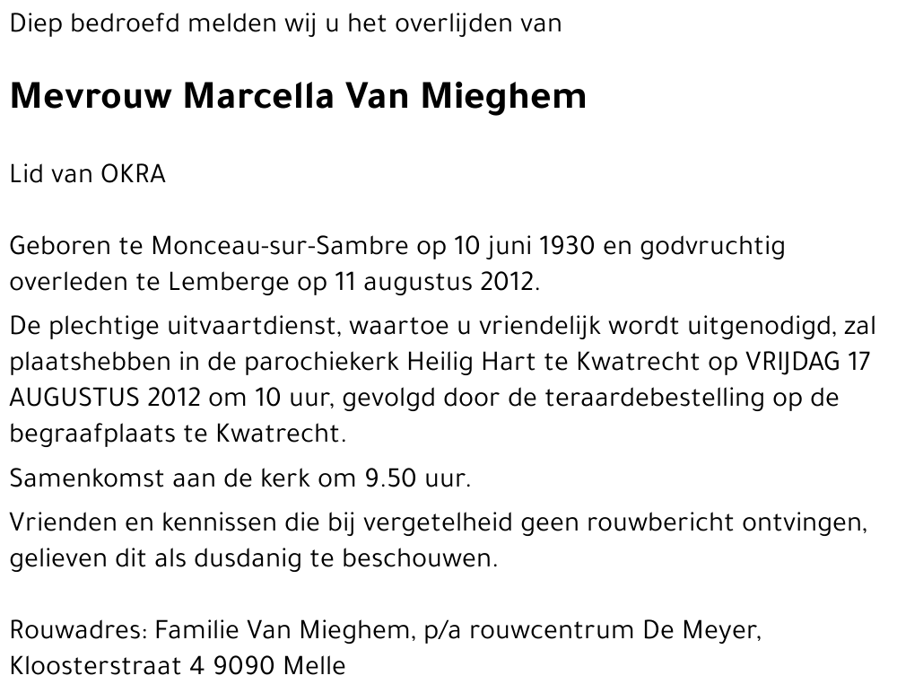 Marcella Van Mieghem