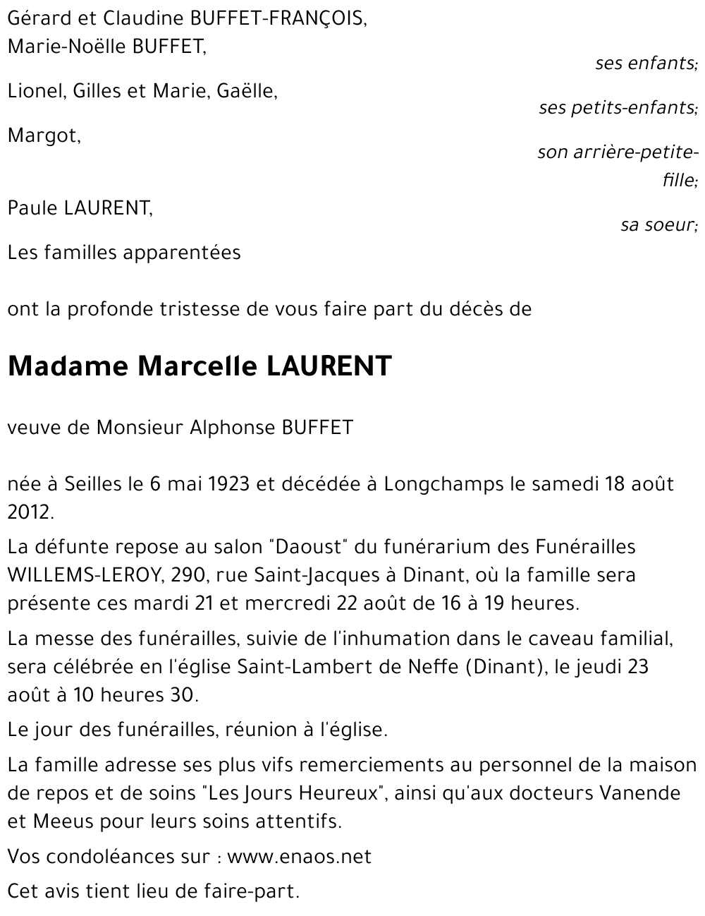 Marcelle LAURENT