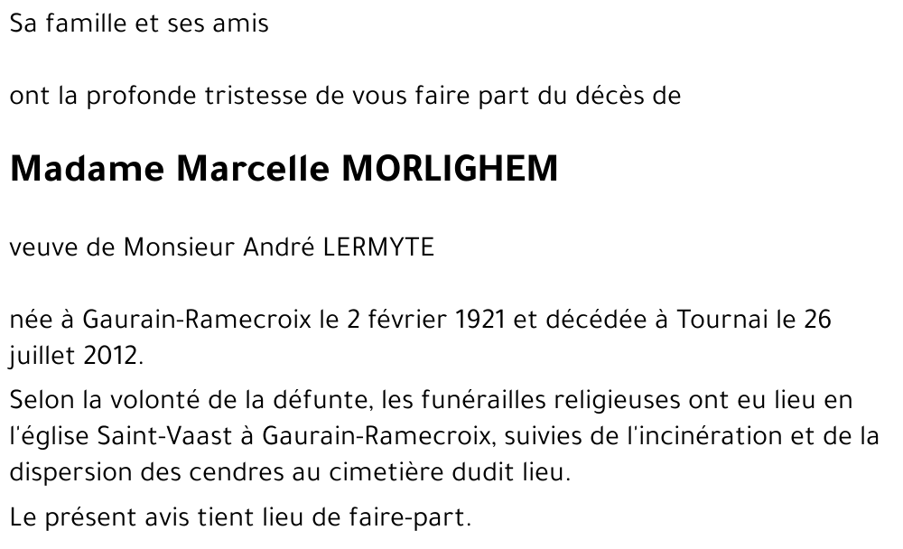 Marcelle MORLIGHEM