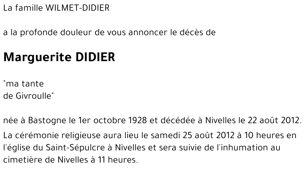 Marguerite DIDIER