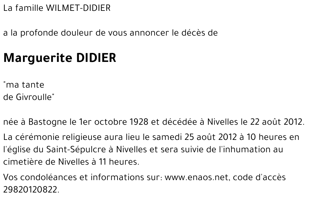 Marguerite DIDIER