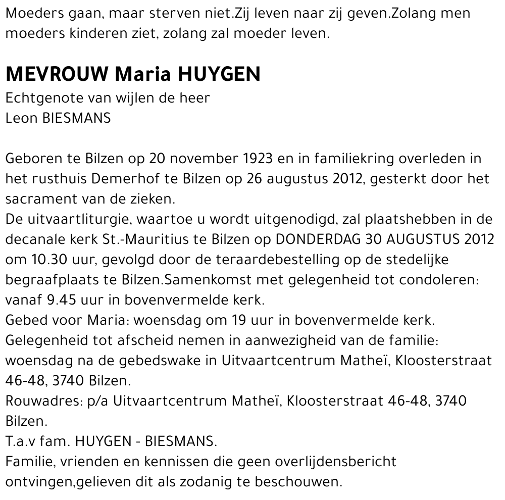 Maria HUYGEN