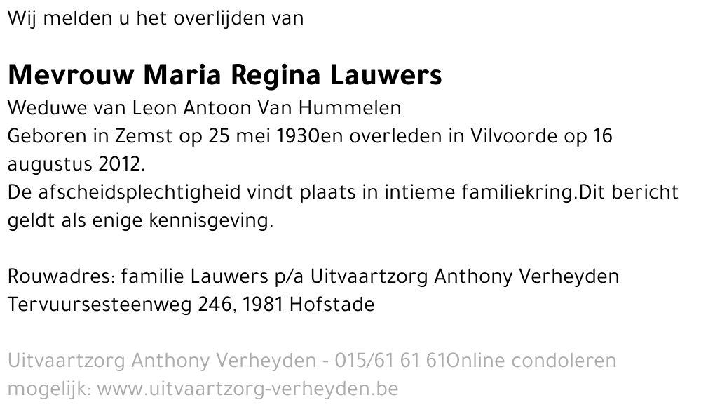 Maria Regina Lauwers