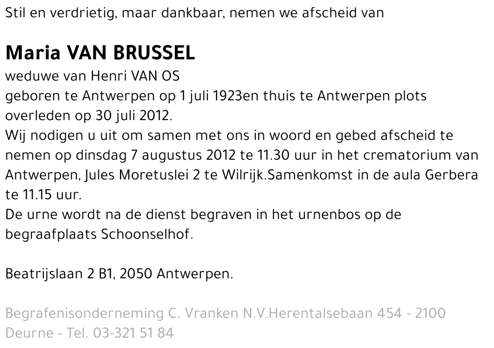 Maria Van Brussel