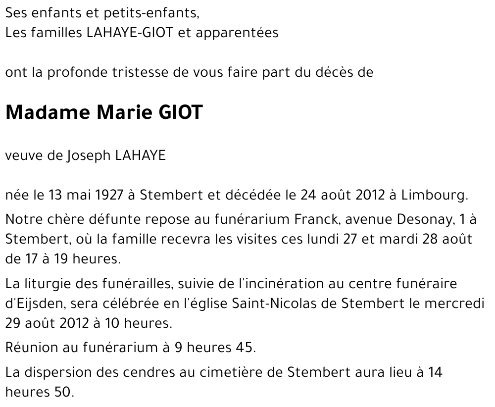 Marie GIOT