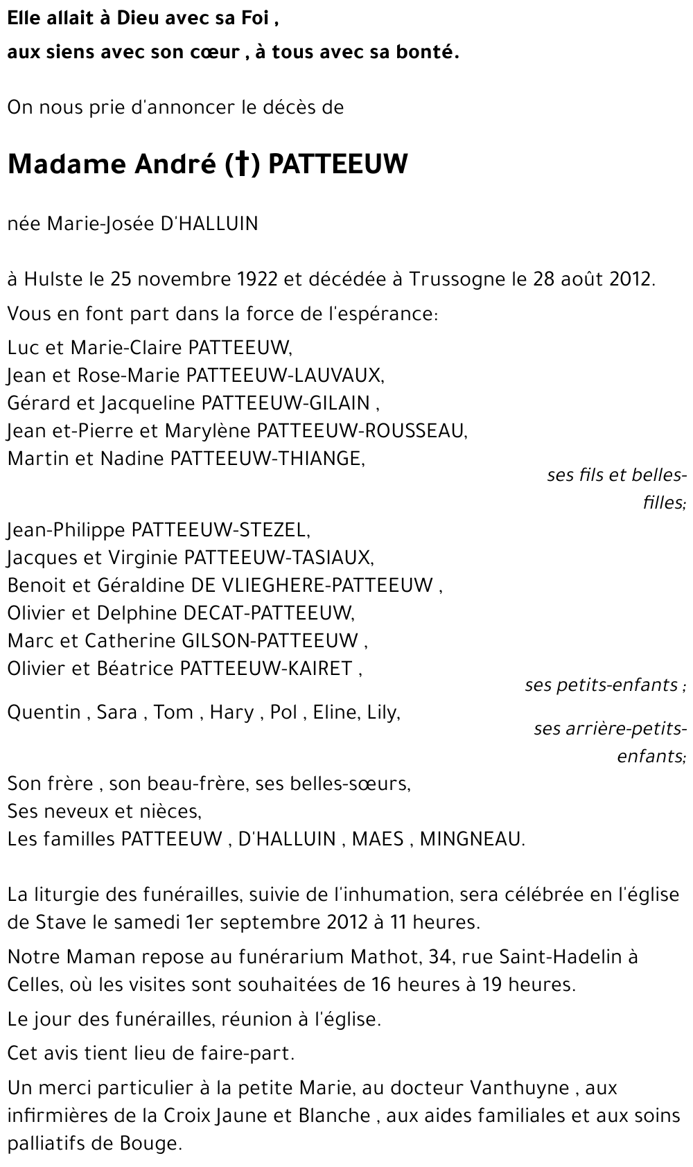 Marie-josé D'HALLUIN