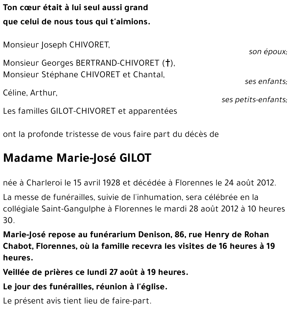 Marie-José GILOT
