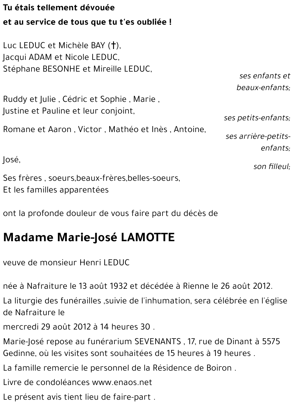 Marie-José LEDUC