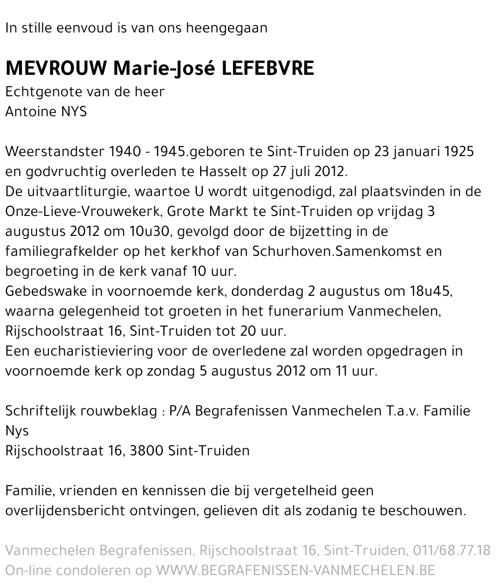 Marie-José Lefebvre