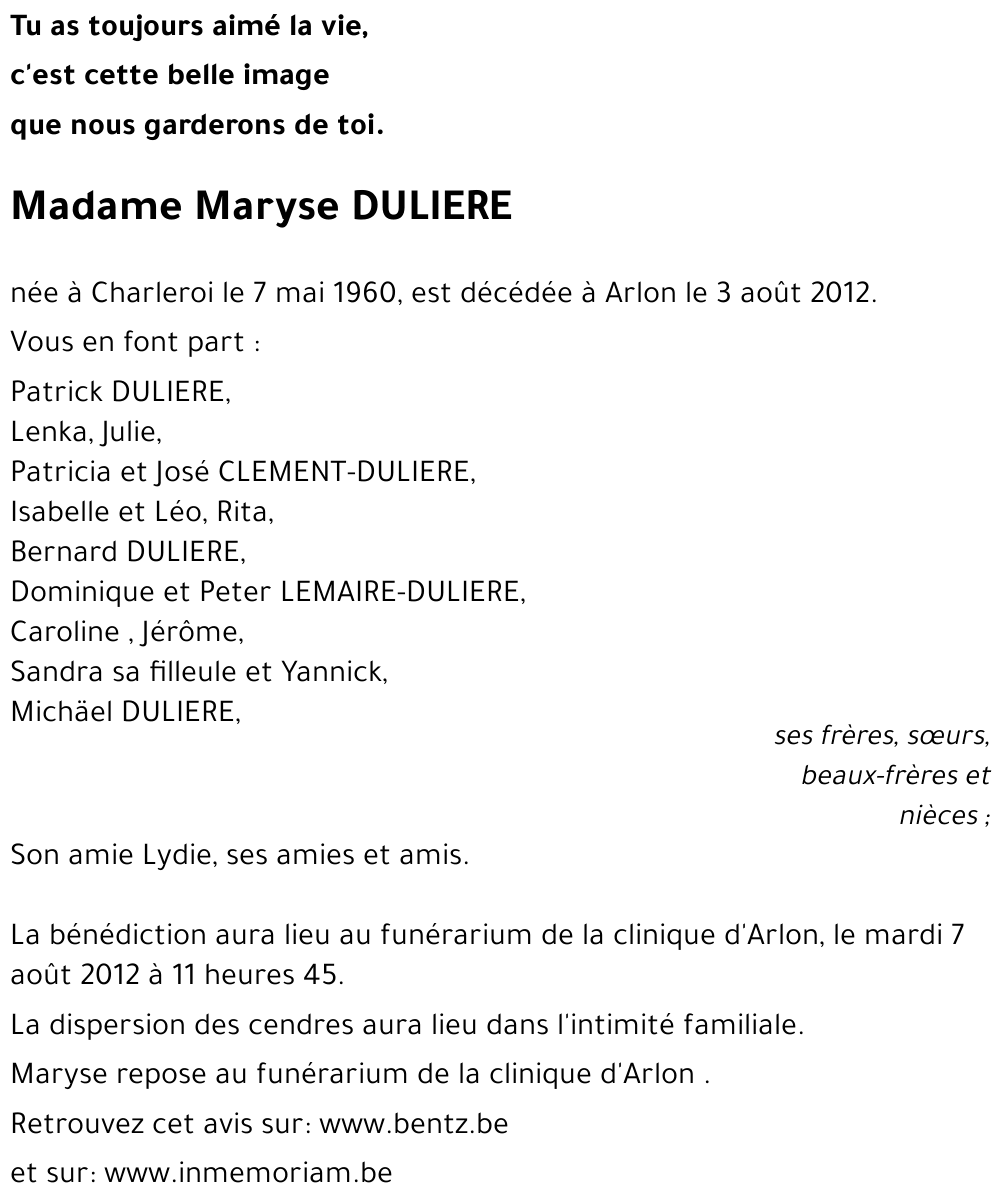 Maryse DULIERE