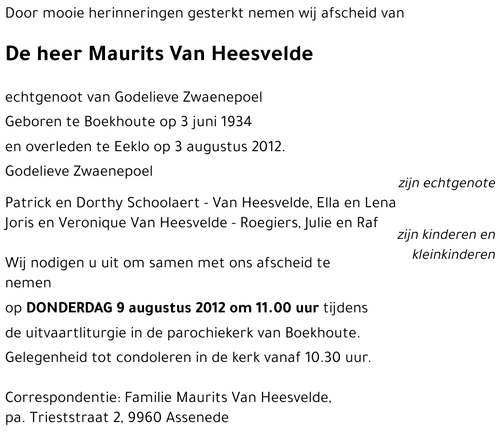 Maurits Van Heesvelde