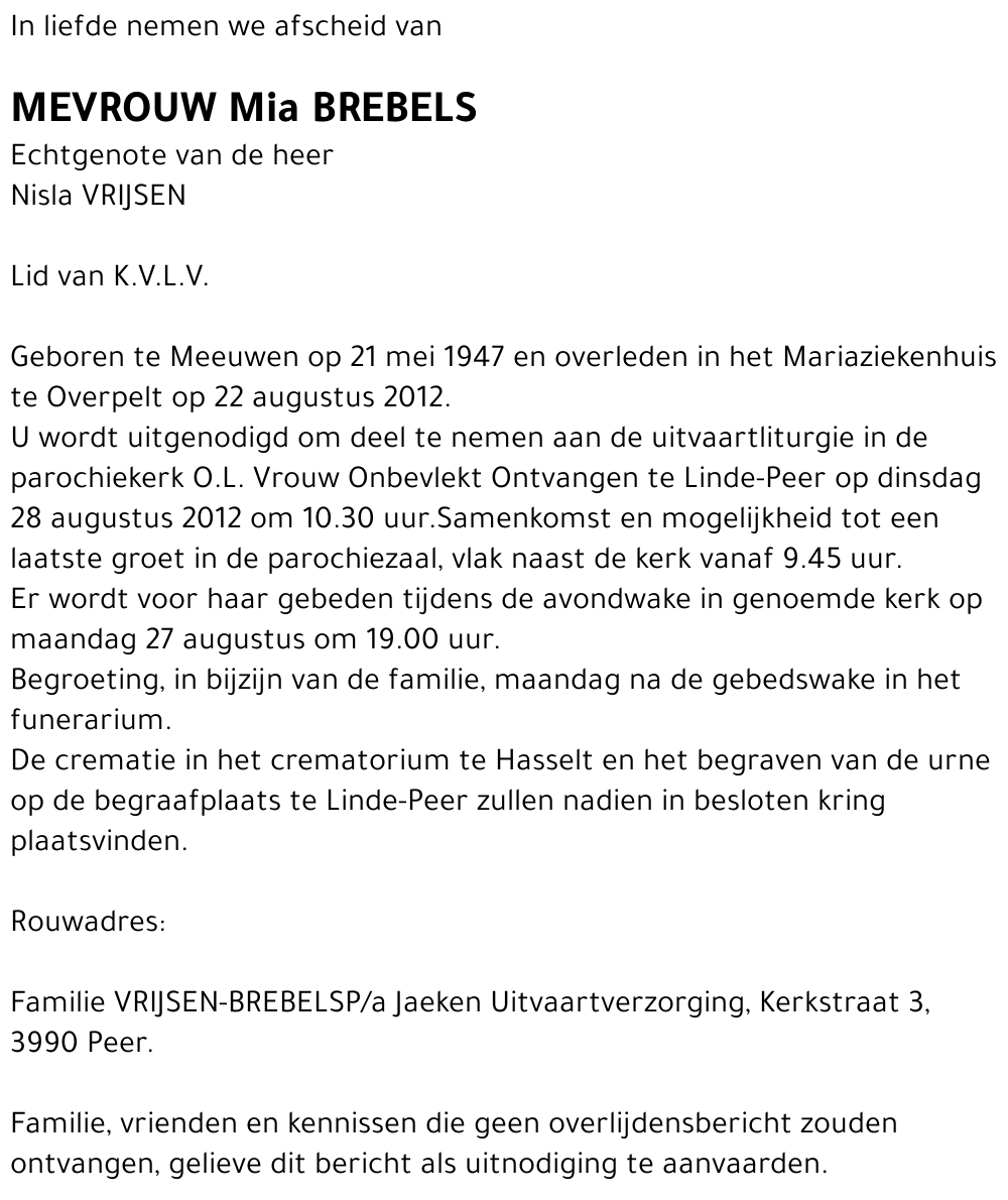 Mia BREBELS
