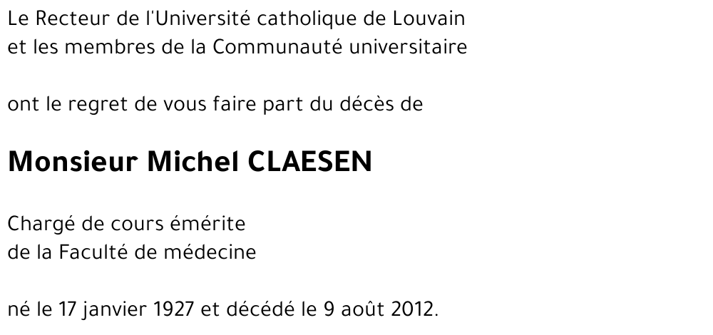 Michel CLAESEN