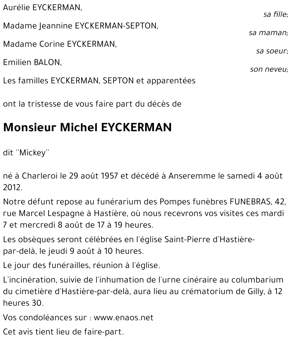 Michel EYCKERMAN