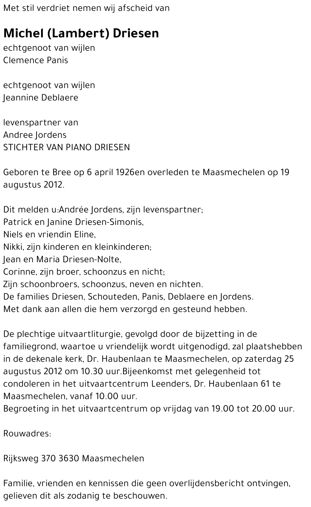 Michel (Lambert) Driesen