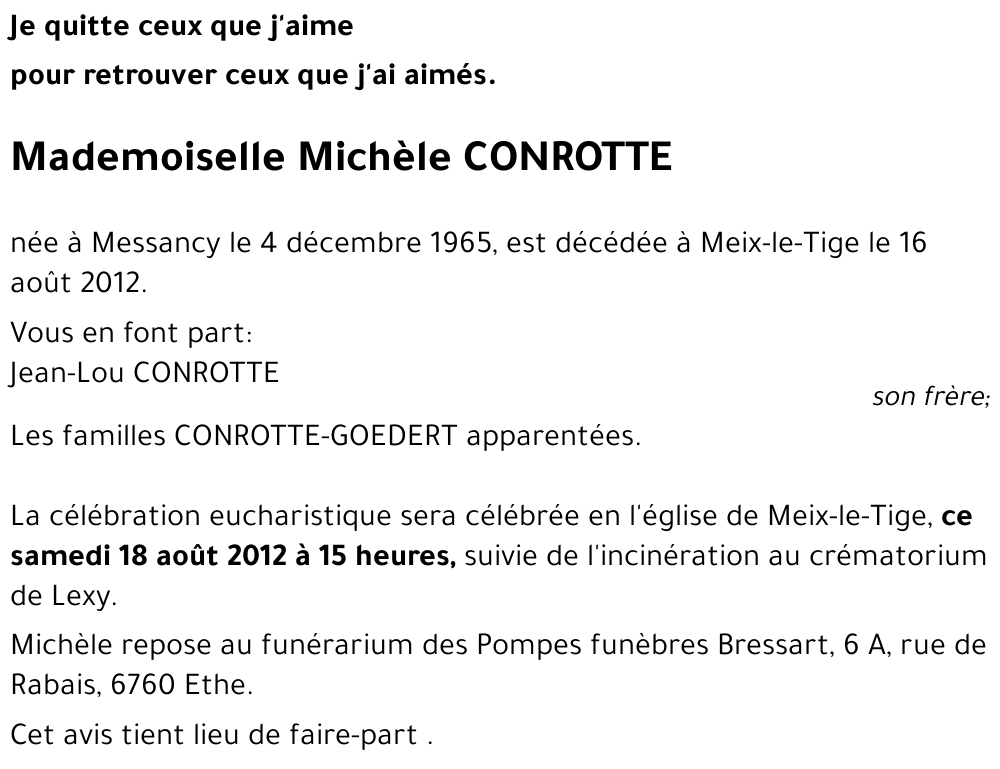 Michèle CONROTTE