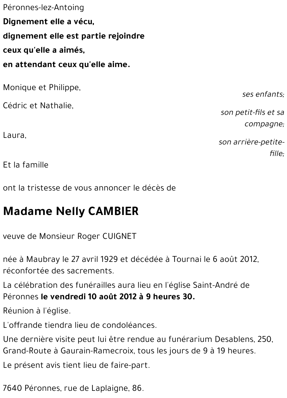 Nelly CAMBIER