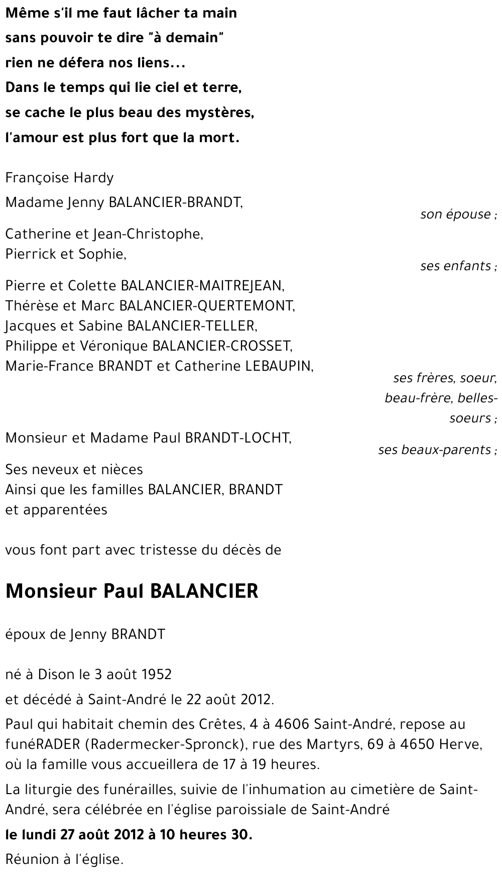 Paul BALANCIER
