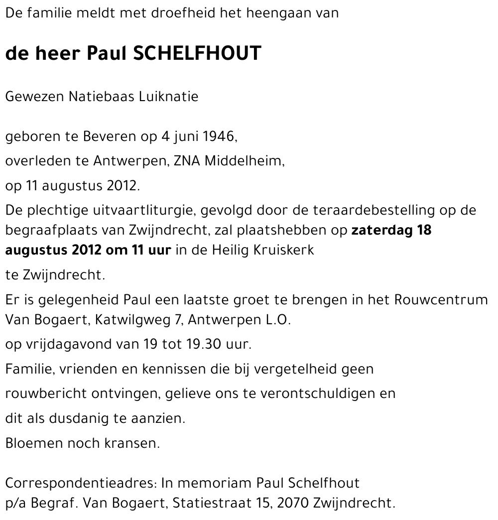Paul SCHELFHOUT