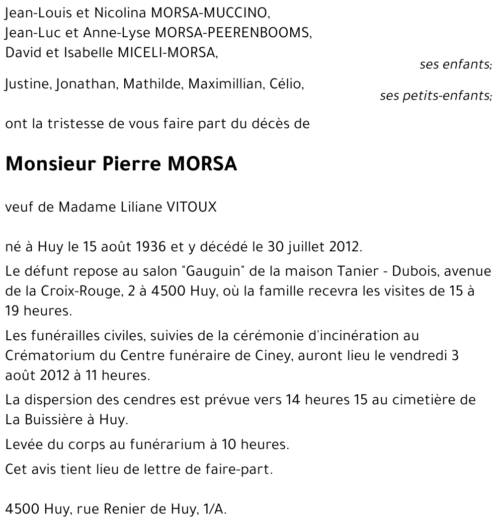 Pierre MORSA