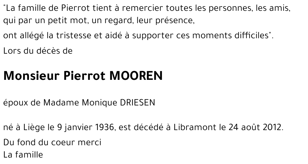 Pierrot MOOREN