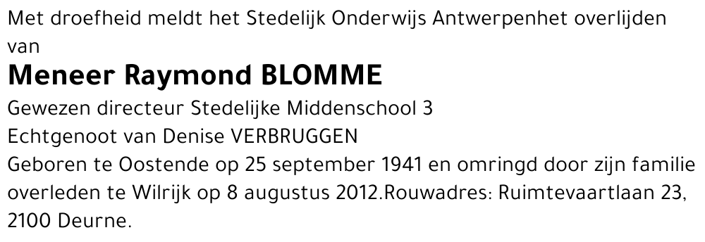 Raymond Blomme