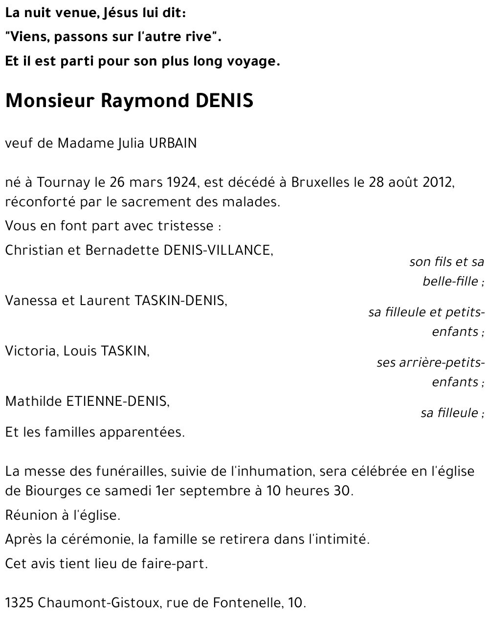 Raymond DENIS