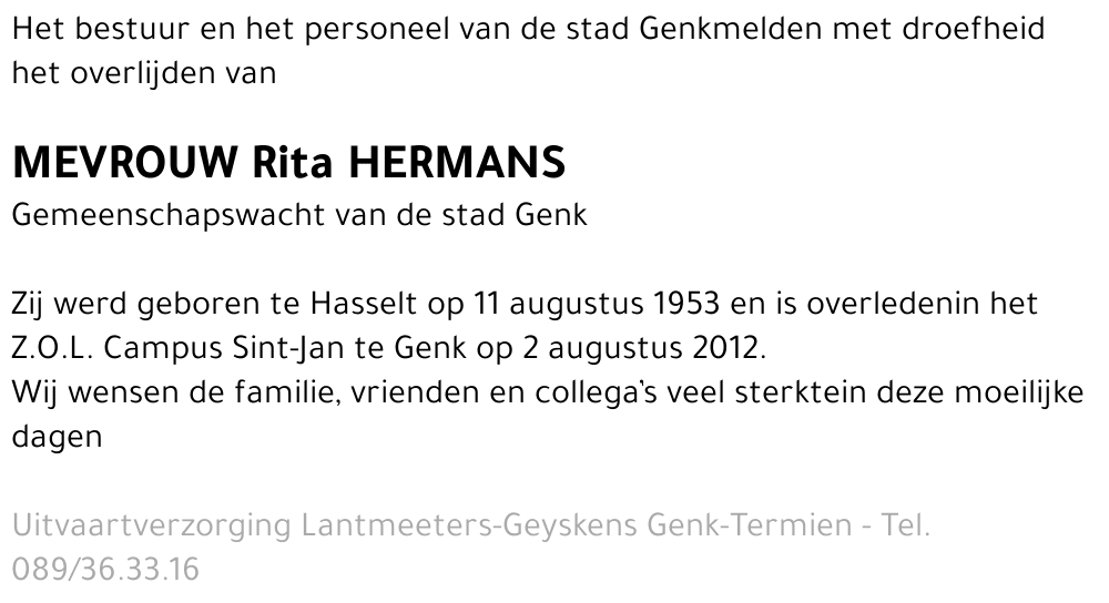 Rita HERMANS