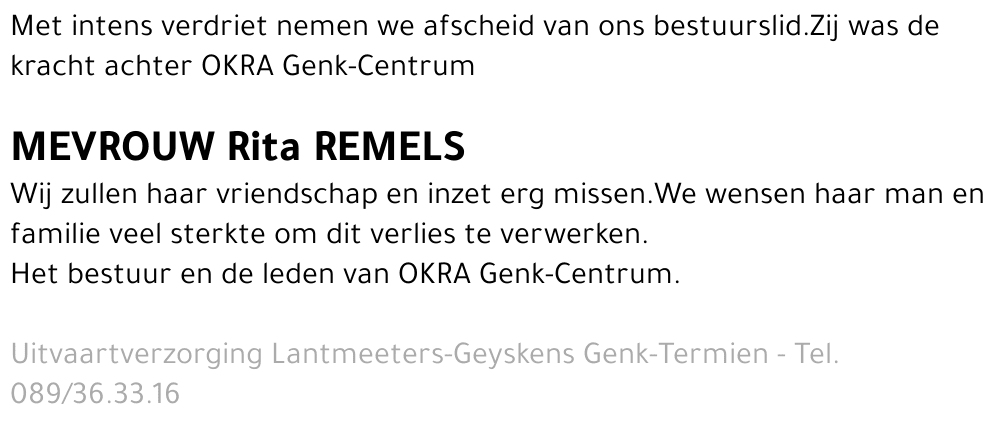 Rita REMELS