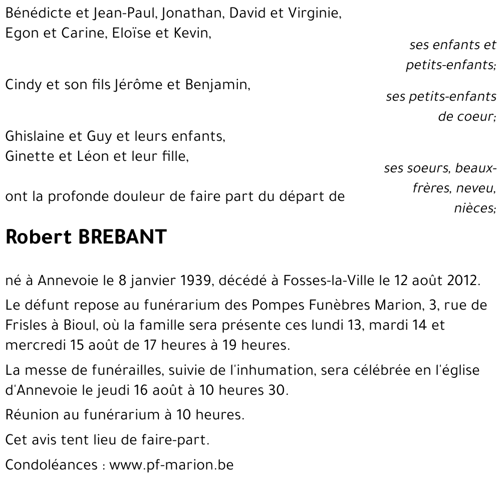 Robert BREBANT