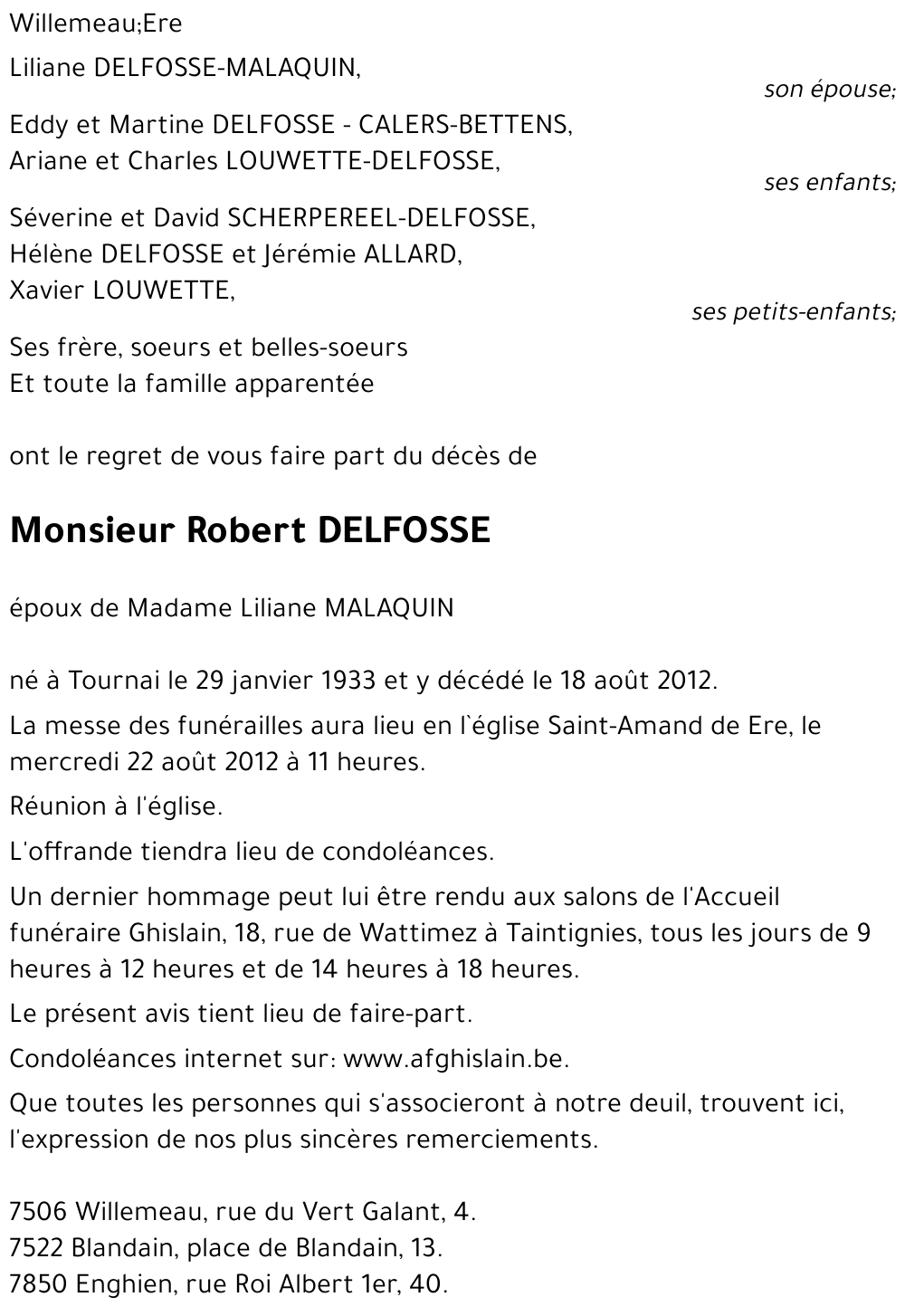 Robert DELFOSSE