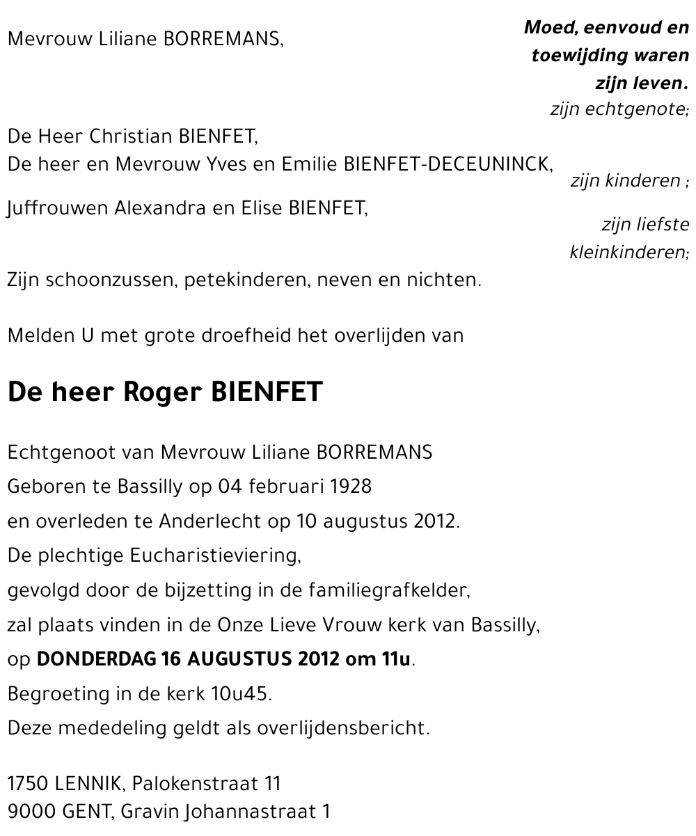 Roger BIENFET