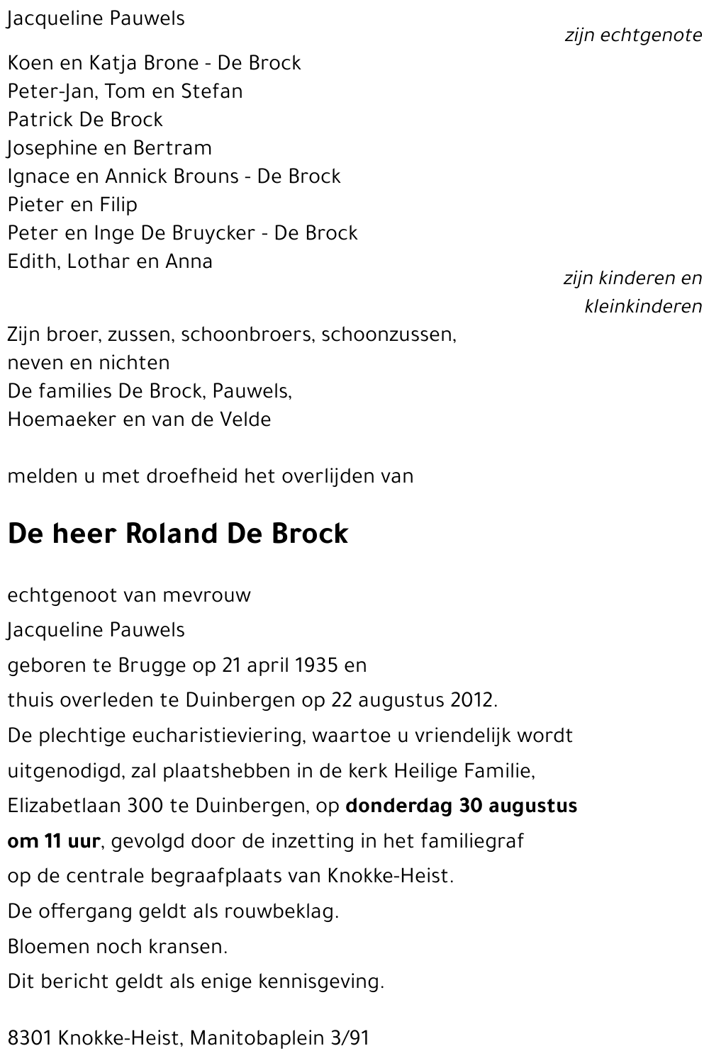 Roland De Brock