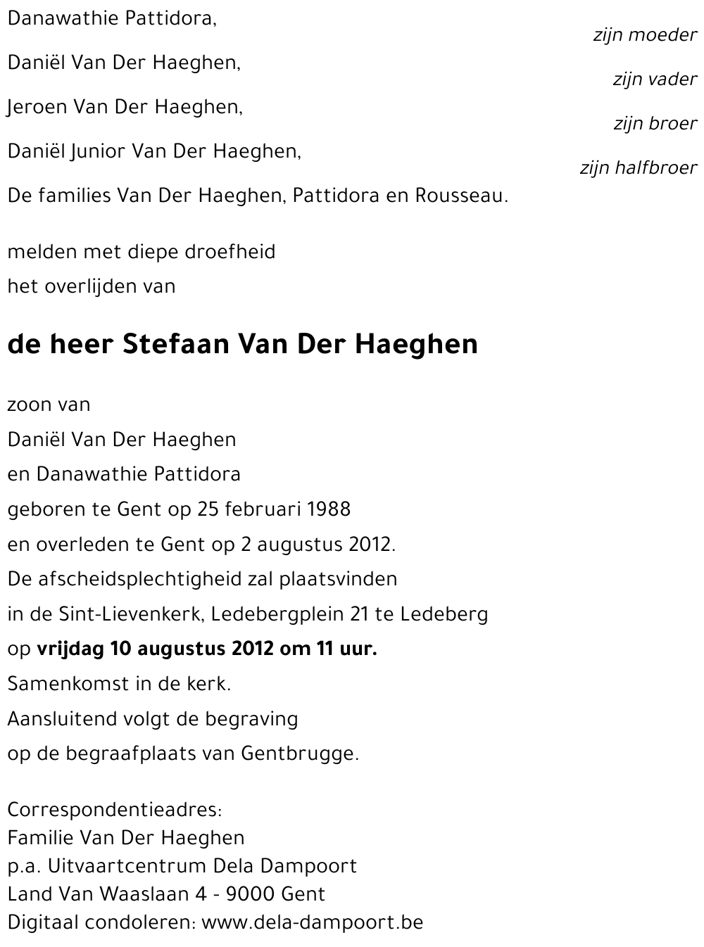 Stefaan Van Der Haeghen