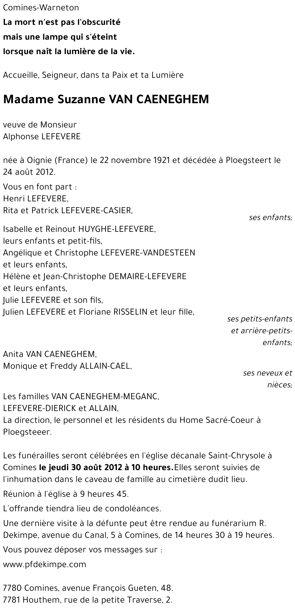 Suzanne VAN CAENEGHEM