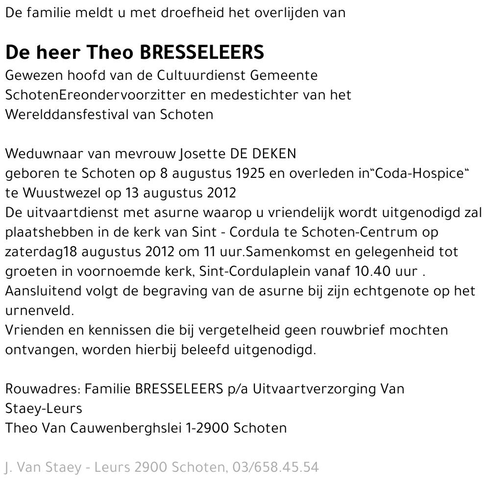 Theo Bresseleers
