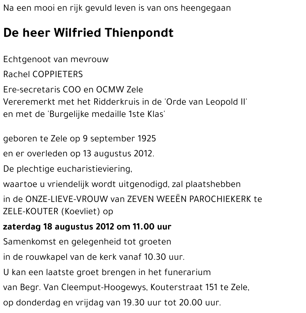 Wilfried Thienpondt
