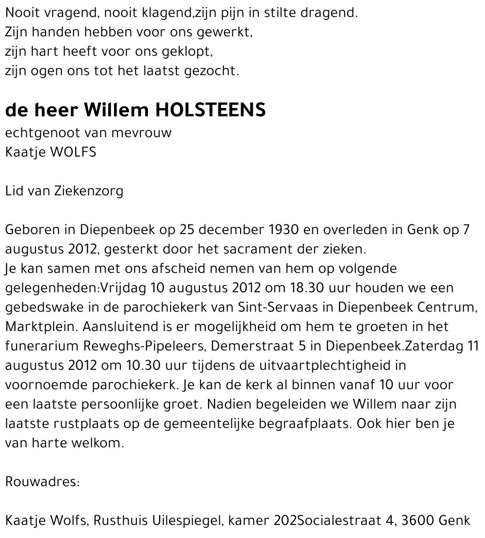 Willem Holsteens