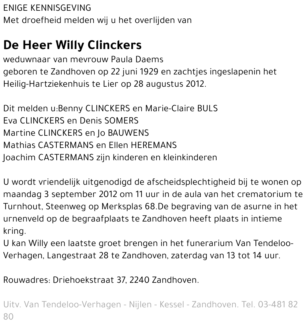 Willy Clinckers