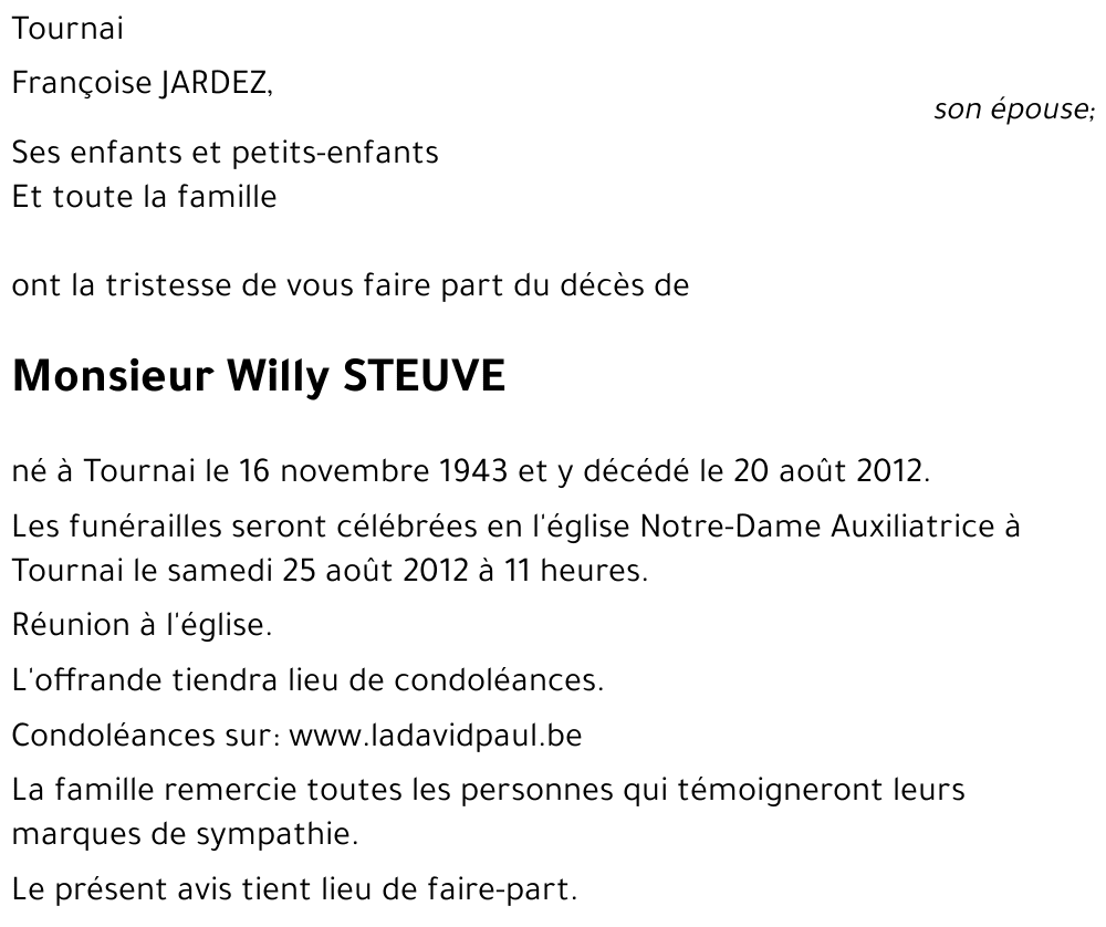 Willy STEUVE