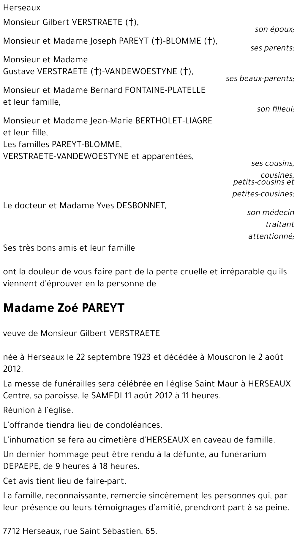 Zoé PAREYT