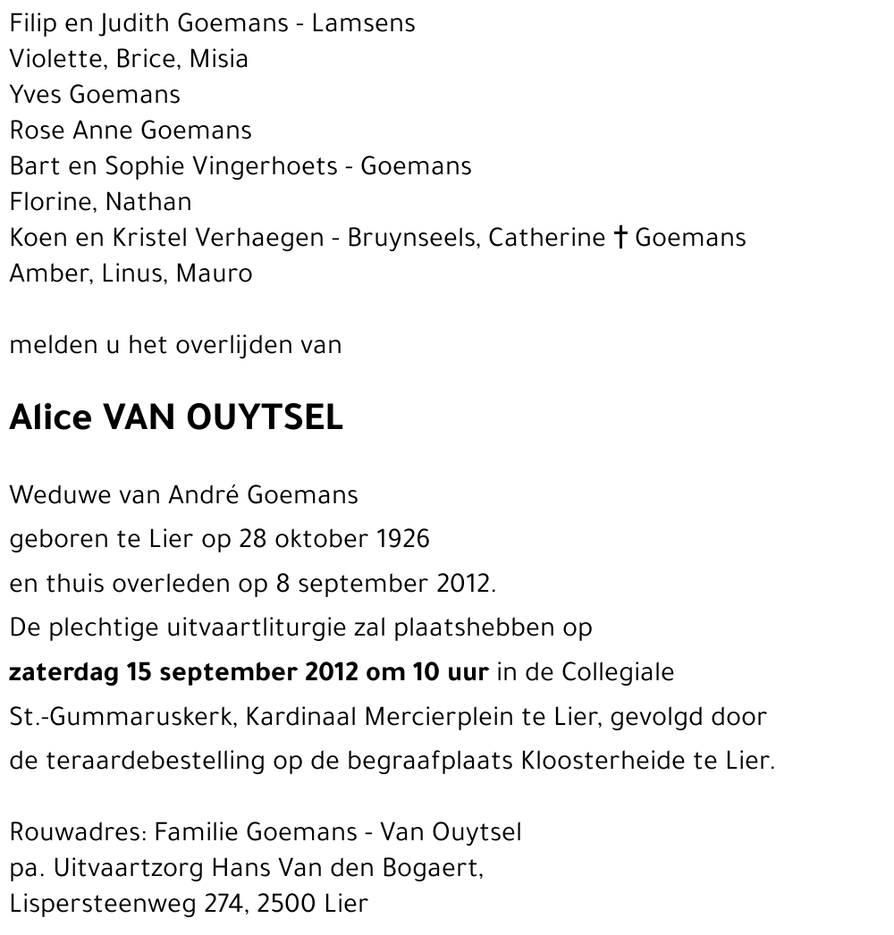 Alice VAN OUYTSEL